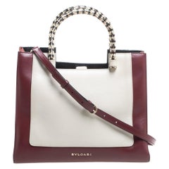 Bvlgari Tricolor Leather Serpenti Scaglie Tote