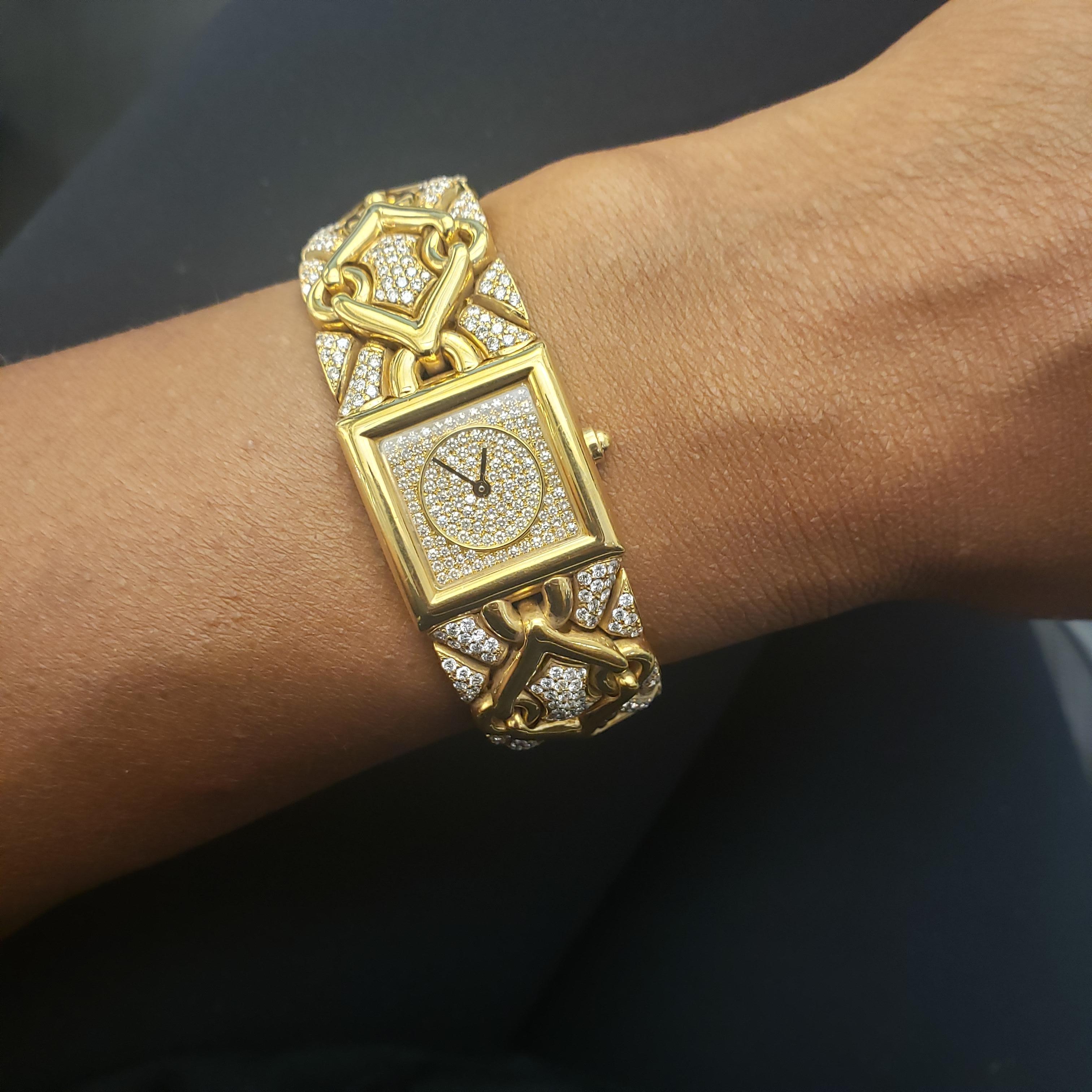 Bvlgari 'Trika' Gold and Diamond Ladies Watch 4
