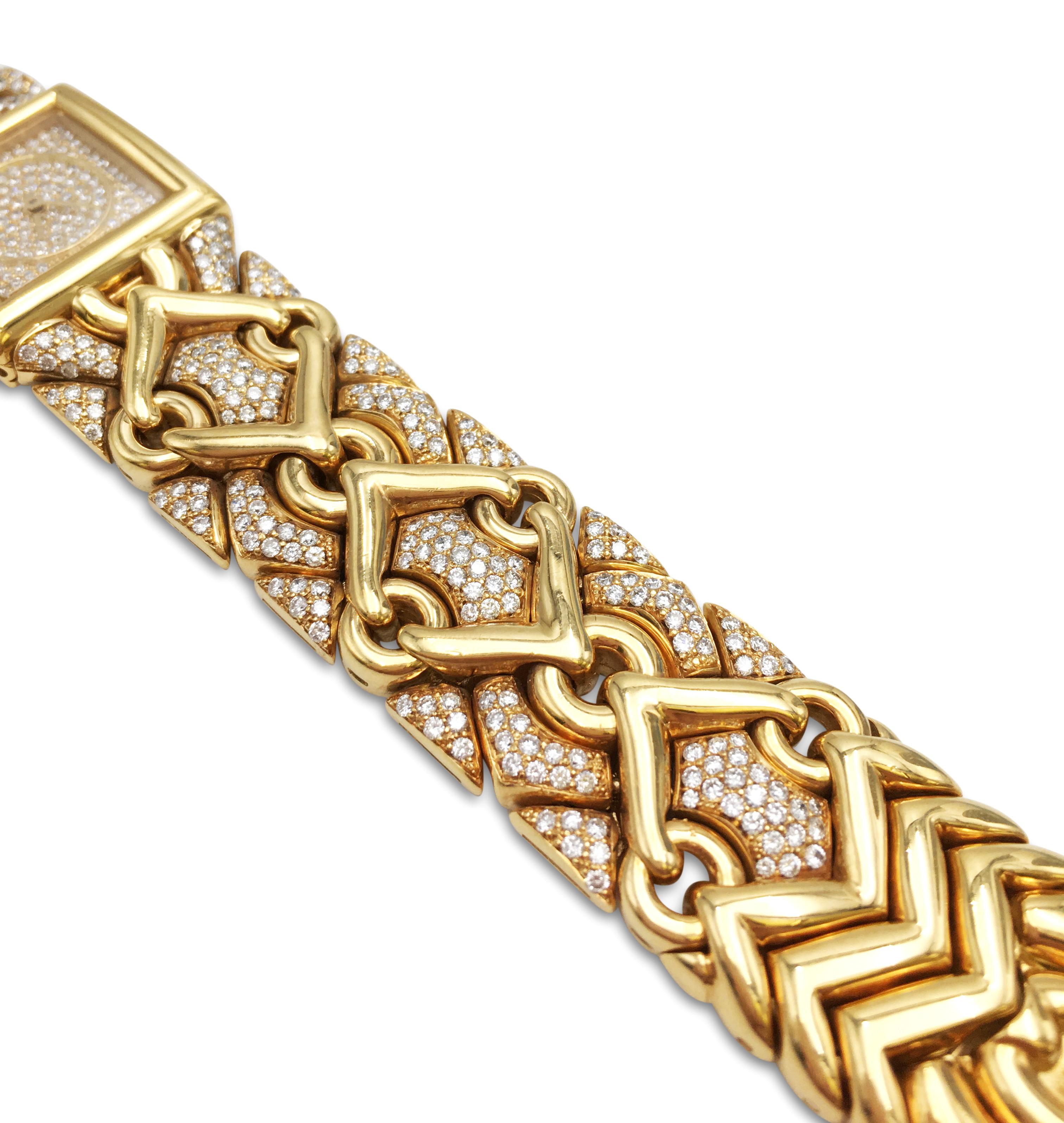 Bvlgari 'Trika' Gold and Diamond Ladies Watch 3