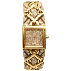 Vintage Bvlgari 'Trika' Gold and Diamond Ladies Watch