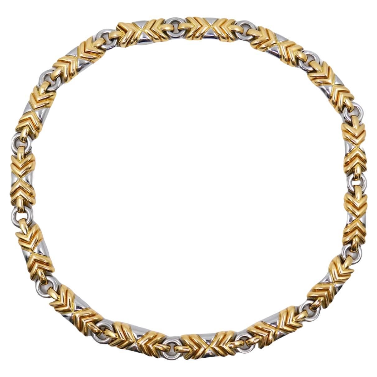 Bvlgari Trika Necklace Two-tone White & Yellow 18k Gold