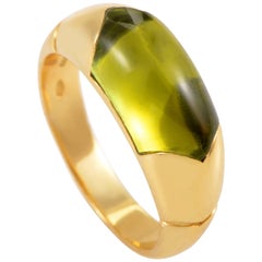 Bvlgari Tronchetto 18 Karat Yellow Gold Peridot Ring