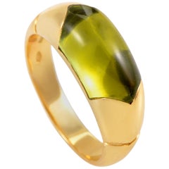 Anello Bvlgari Tronchetto in oro giallo 18 carati con peridoto