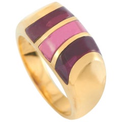 Bvlgari Tronchetto 18 Karat Yellow Gold Tourmaline Ring