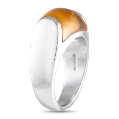 Anillo Bvlgari Tronchetto Oro Blanco 18K Citrino