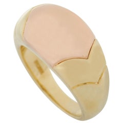 Bvlgari Tronchetto 18K Yellow and Rose Gold Ring