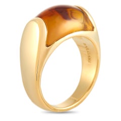 Bvlgari Tronchetto 18 Karat Yellow Gold Citrine Ring