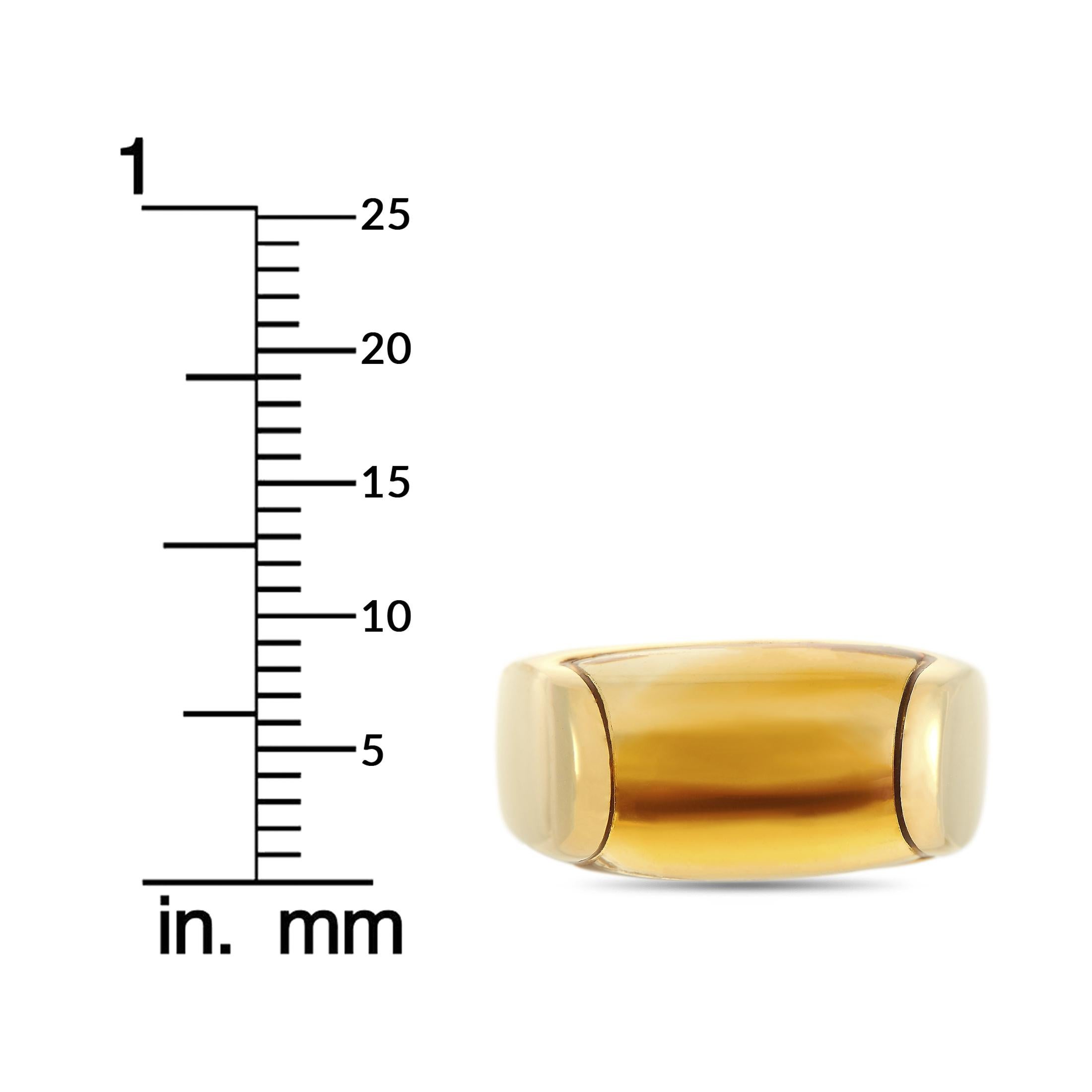 Mixed Cut Bvlgari Tronchetto 18 Karat Yellow Gold Citrine Ring