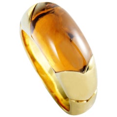 Bvlgari Tronchetto 18 Karat Yellow Gold Citrine Ring