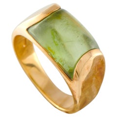 Bvlgari Tronchetto 18K Yellow Gold Peridot Ring BV23-051926