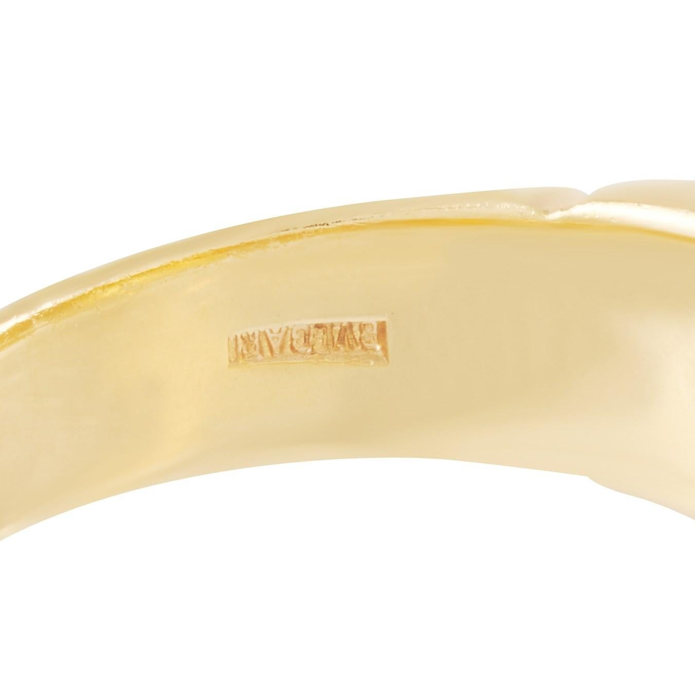 Bvlgari Tronchetto 18 Karat Gelbgold Peridot-Ring im Zustand „Hervorragend“ in Southampton, PA