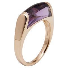 Bvlgari Tronchetto Amethyst 18k Rose Gold Ring Size 52