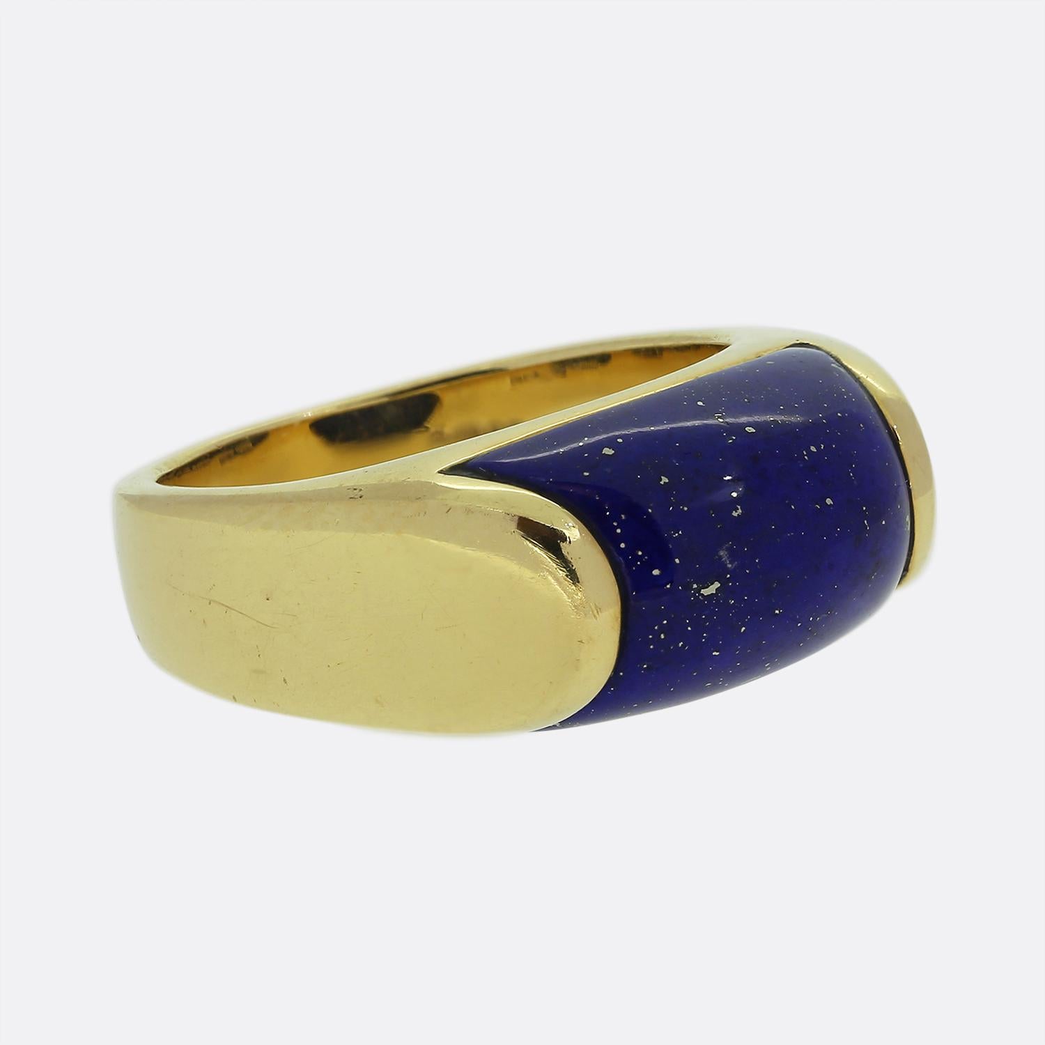 Cabochon Bvlgari Tronchetto Lapis Lazuli Ring For Sale
