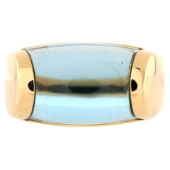 Anillo Bvlgari Tronchetto Oro Amarillo 18K con Topacio Azul
