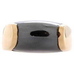 Bvlgari Tronchetto Ring 18k Yellow Gold with Hematite