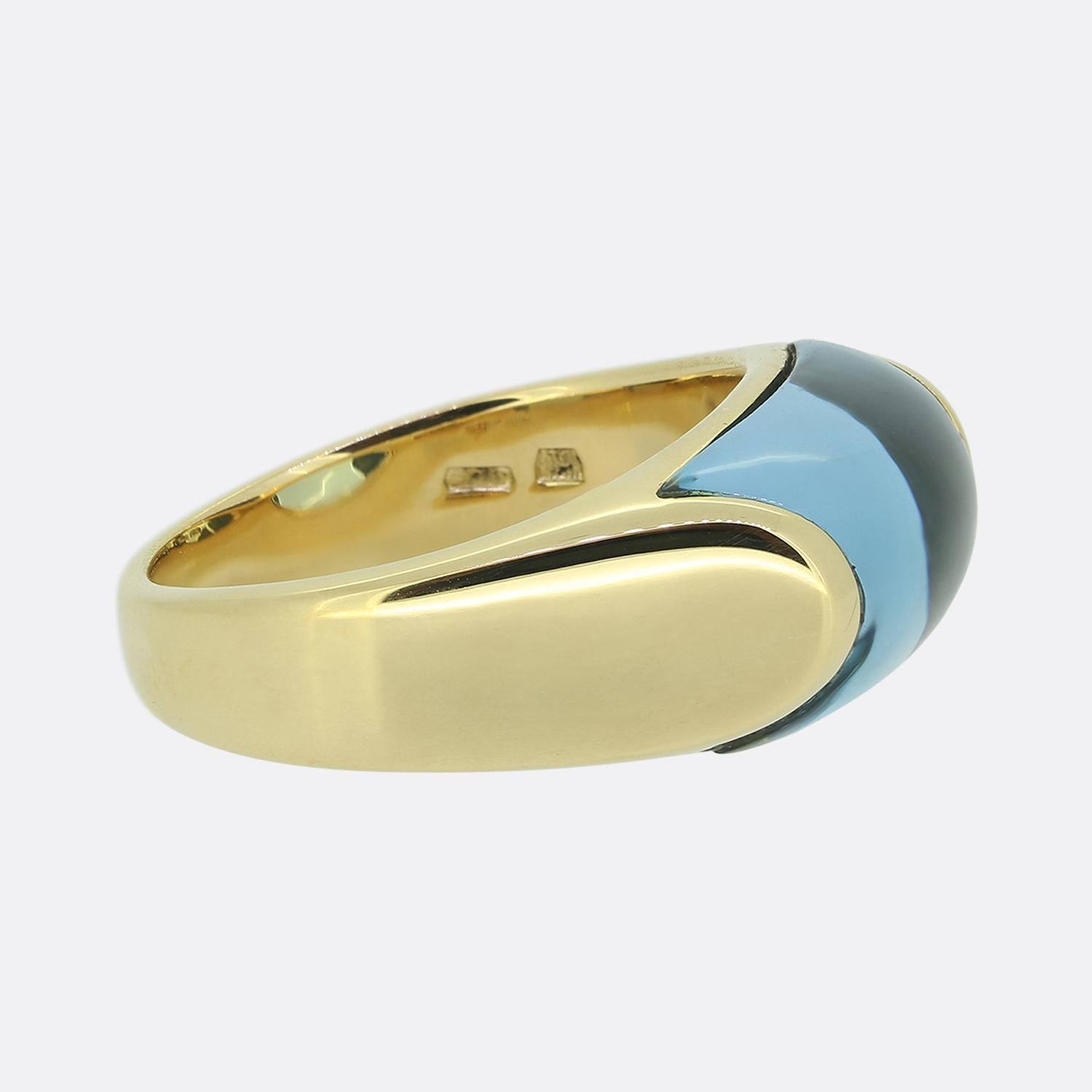 Cabochon Anello Tronchetto Topazio Bvlgari in vendita