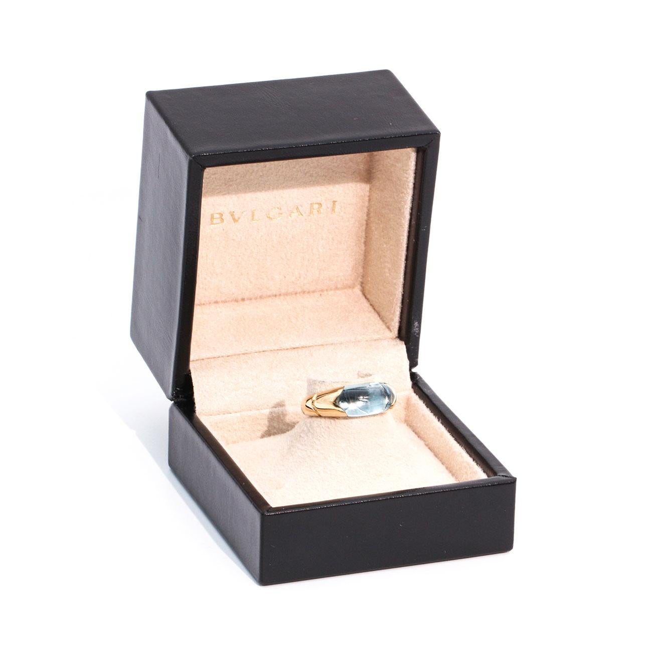 Bvlgari Tronchetto Topas Ring in 18 Karat Gold mit Original Box 5