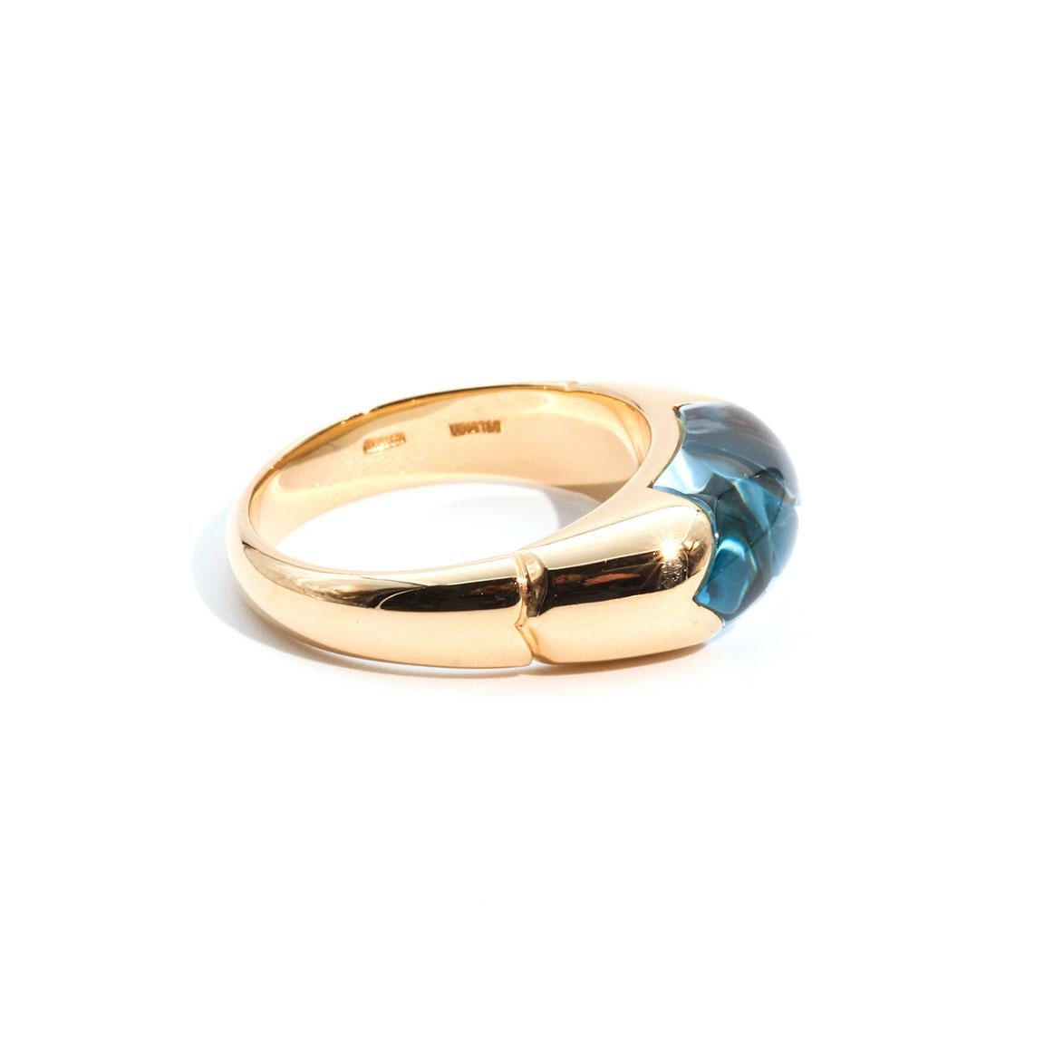 Bvlgari Tronchetto Topas Ring in 18 Karat Gold mit Original Box 7