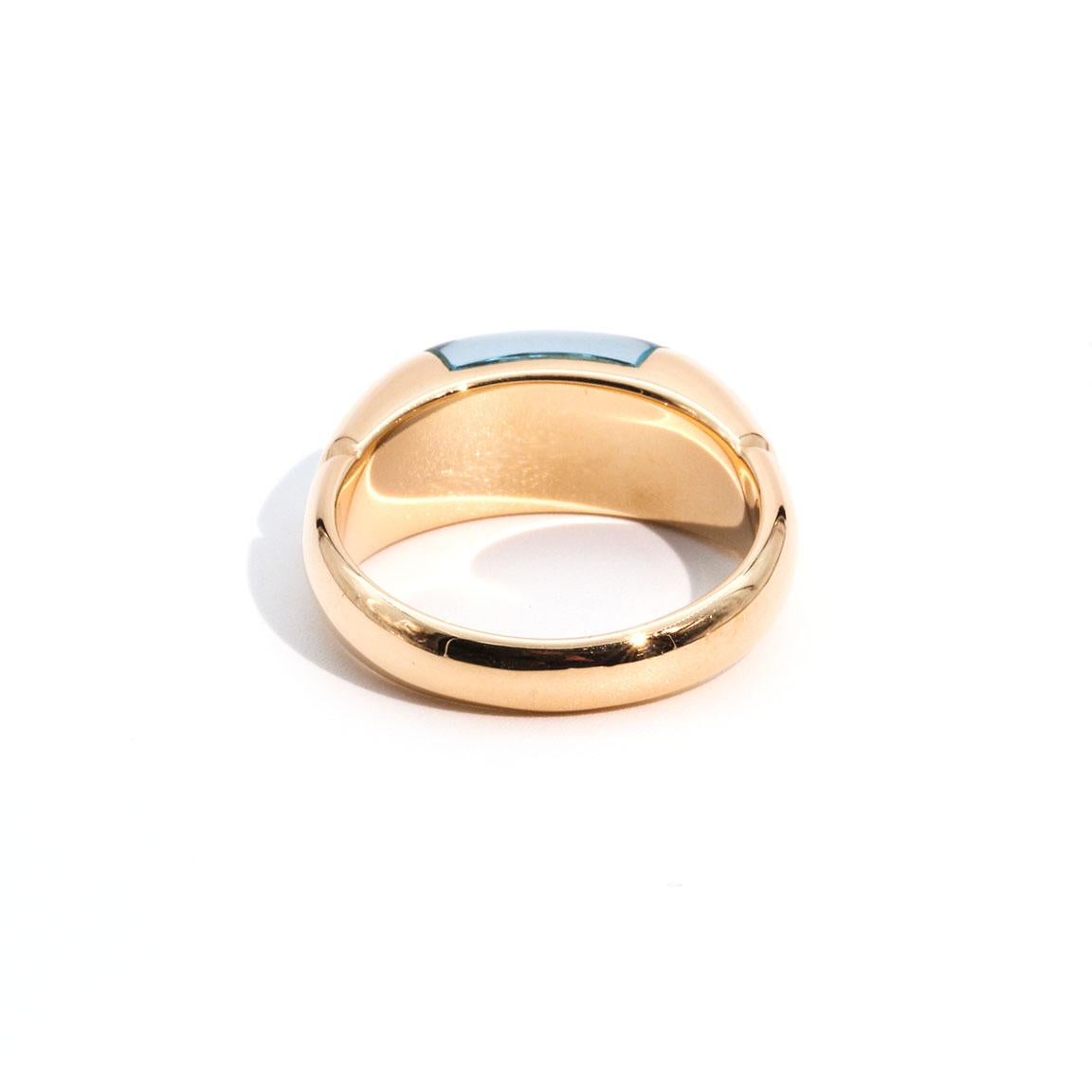 Bvlgari Tronchetto Topas Ring in 18 Karat Gold mit Original Box im Zustand „Gut“ in Hamilton, AU