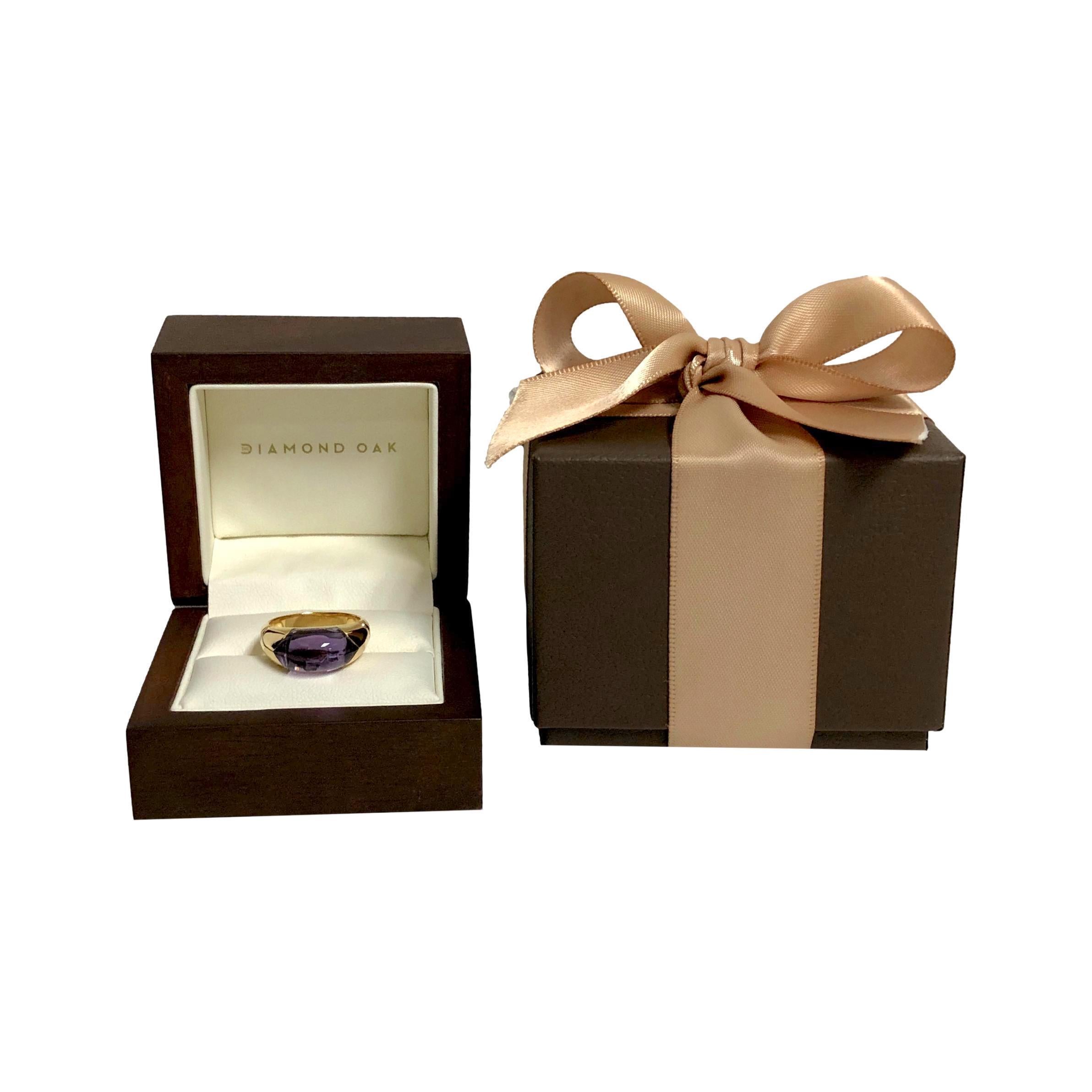 Bvlgari Tronchetto Vintage Amethyst Ring – 18K Yellow Gold 2