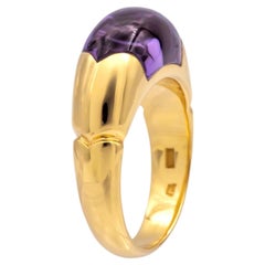 Bvlgari Tronchetto Vintage Amethyst Ring – 18K Yellow Gold