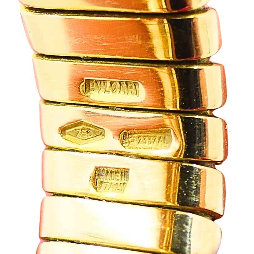 Bvlgari Tubogas 18k Gold Ring Peridot 3