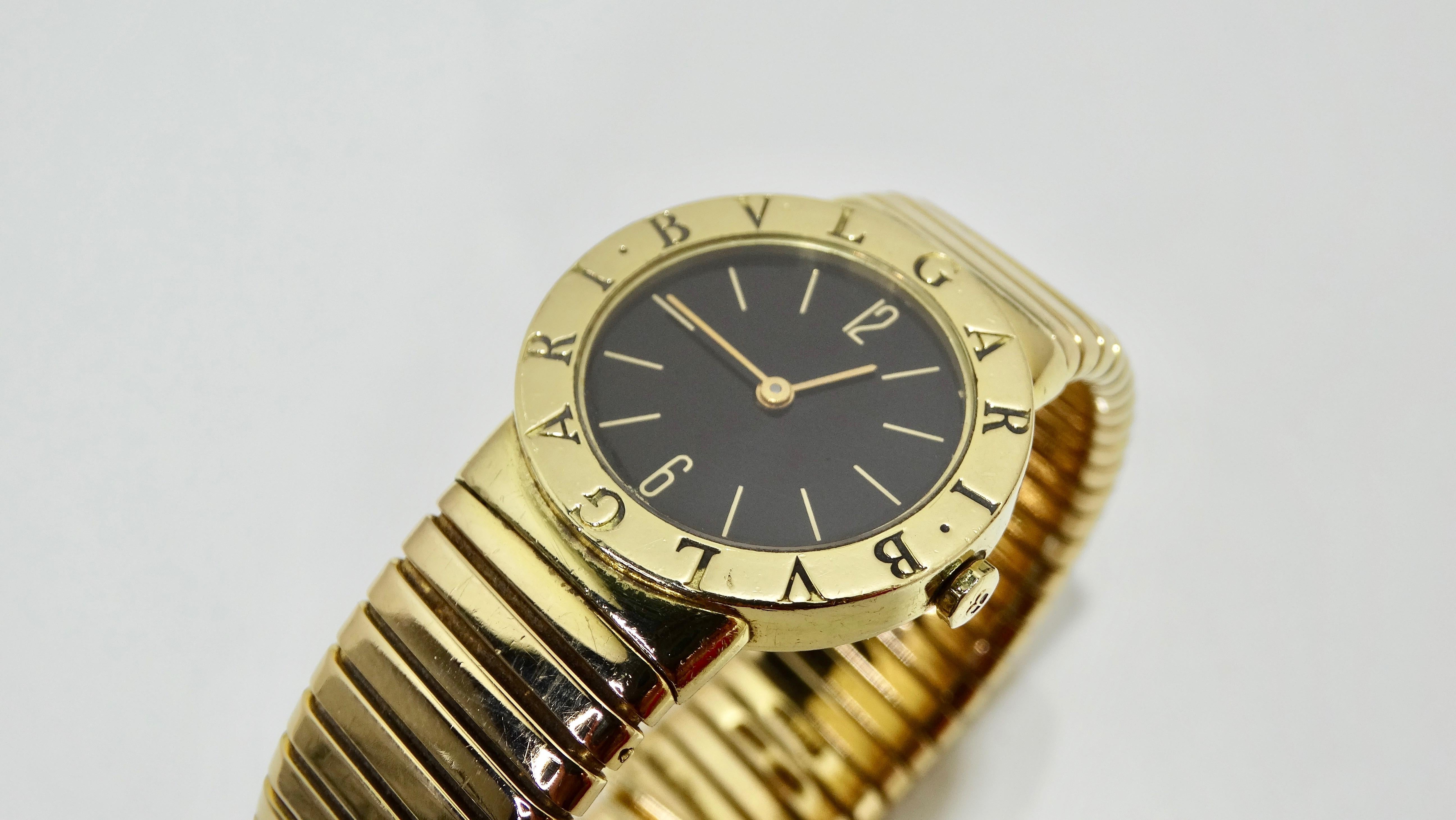 Bvlgari Tubogas 18K Gold Wrist Watch  In Good Condition In Scottsdale, AZ