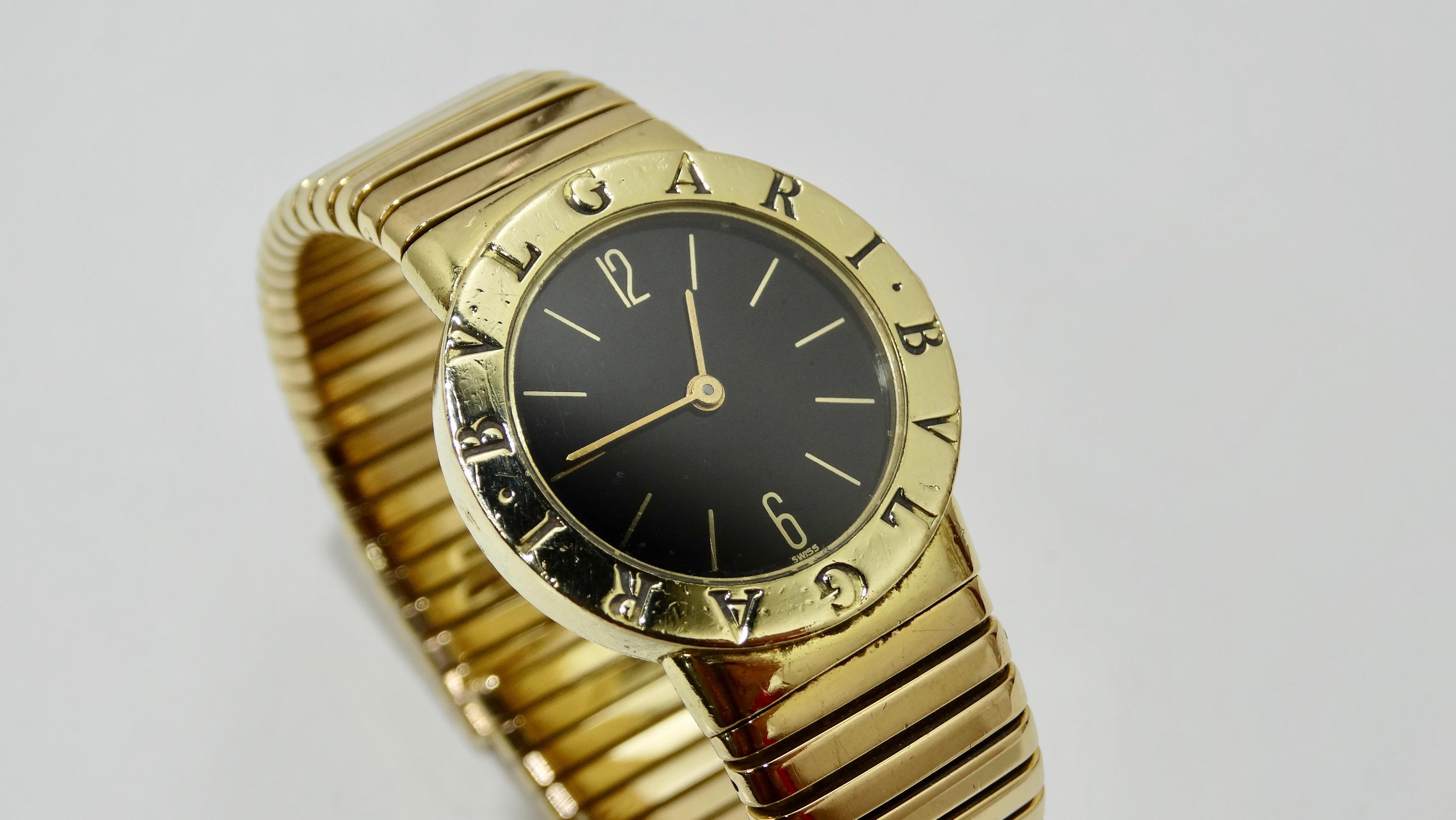 Bvlgari Tubogas 18K Gold Wrist Watch  2