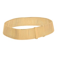 Bvlgari Tubogas 18k Yellow Gold Adjustable Choker Necklace