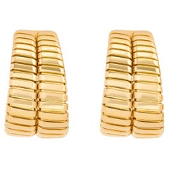 Bvlgari Tubogas 18k Yellow Gold Clip Earrings