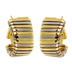 Bvlgari Tubogas 18k Gelb- und Weißgold-Ohrringe