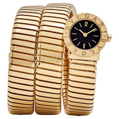 BVLGARI Tubogas BB191T 3 Row Yellow Gold Quartz