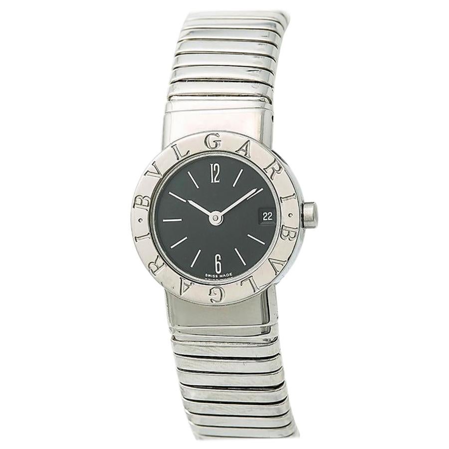 Bvlgari Tubogas bb262ts, Black Dial, Certified and Warranty