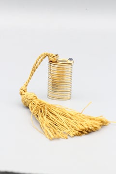 Bvlgari Tubogas Cabochon Sapphire 18k White and Yellow Gold Pill Box