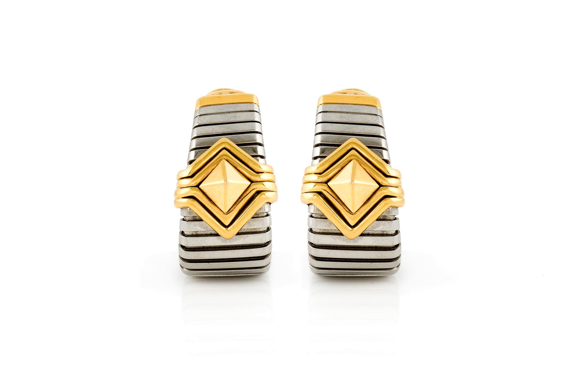 Bvlgari Tubogas Earrings In Excellent Condition In New York, NY