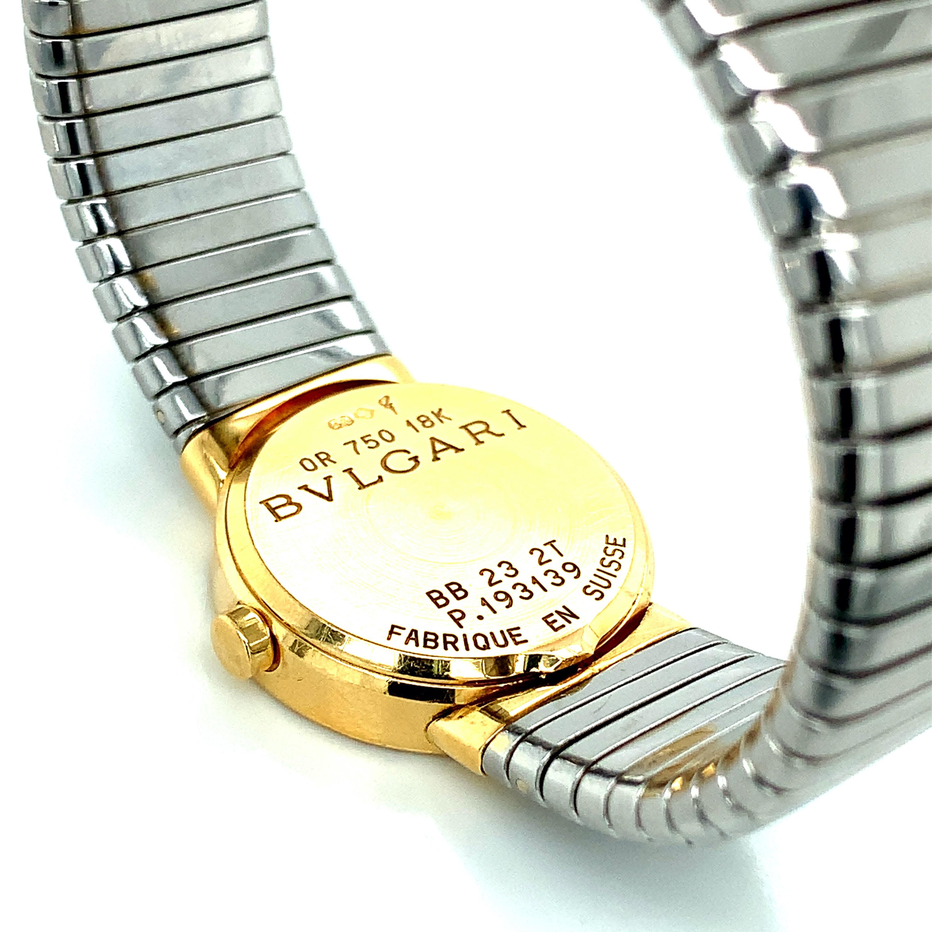 Bvlgari Tubogas Gold and Steel Watch 1