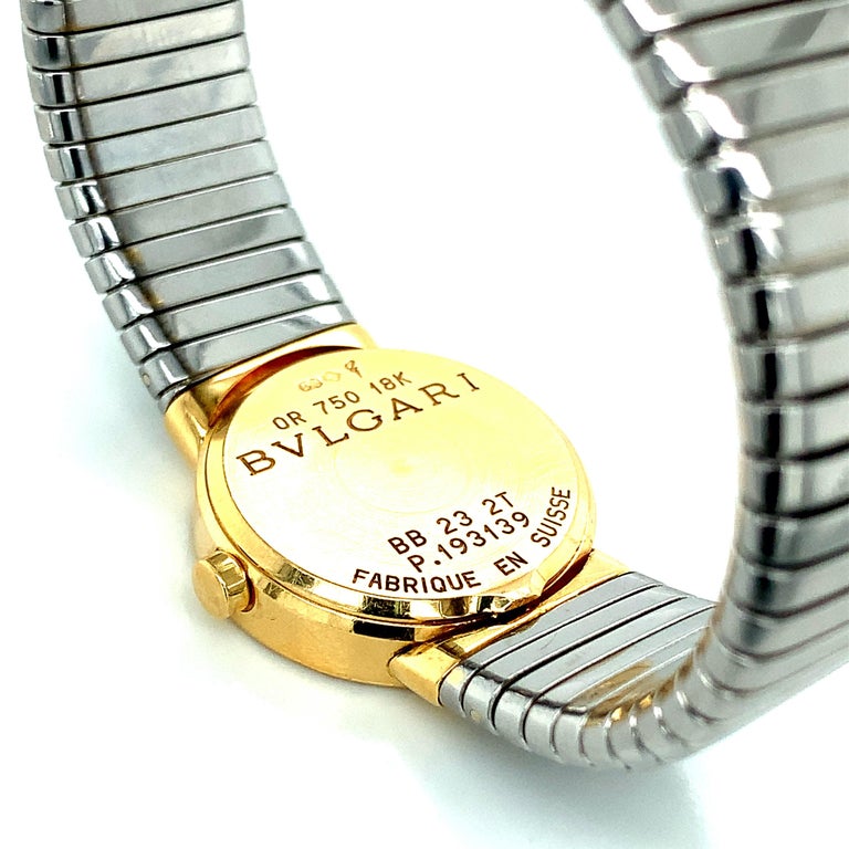 Bvlgari Tubogas Gold and Steel Watch For Sale 3