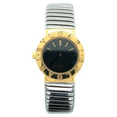 Retro Bvlgari Tubogas Gold and Steel Watch