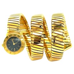Vintage Bvlgari Tubogas Gold Wrap Wristwatch