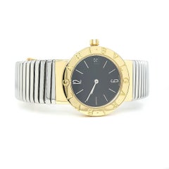 Bvlgari Tubogas Midsize Watch, Black Dial, Quartz, BB30 GSCD