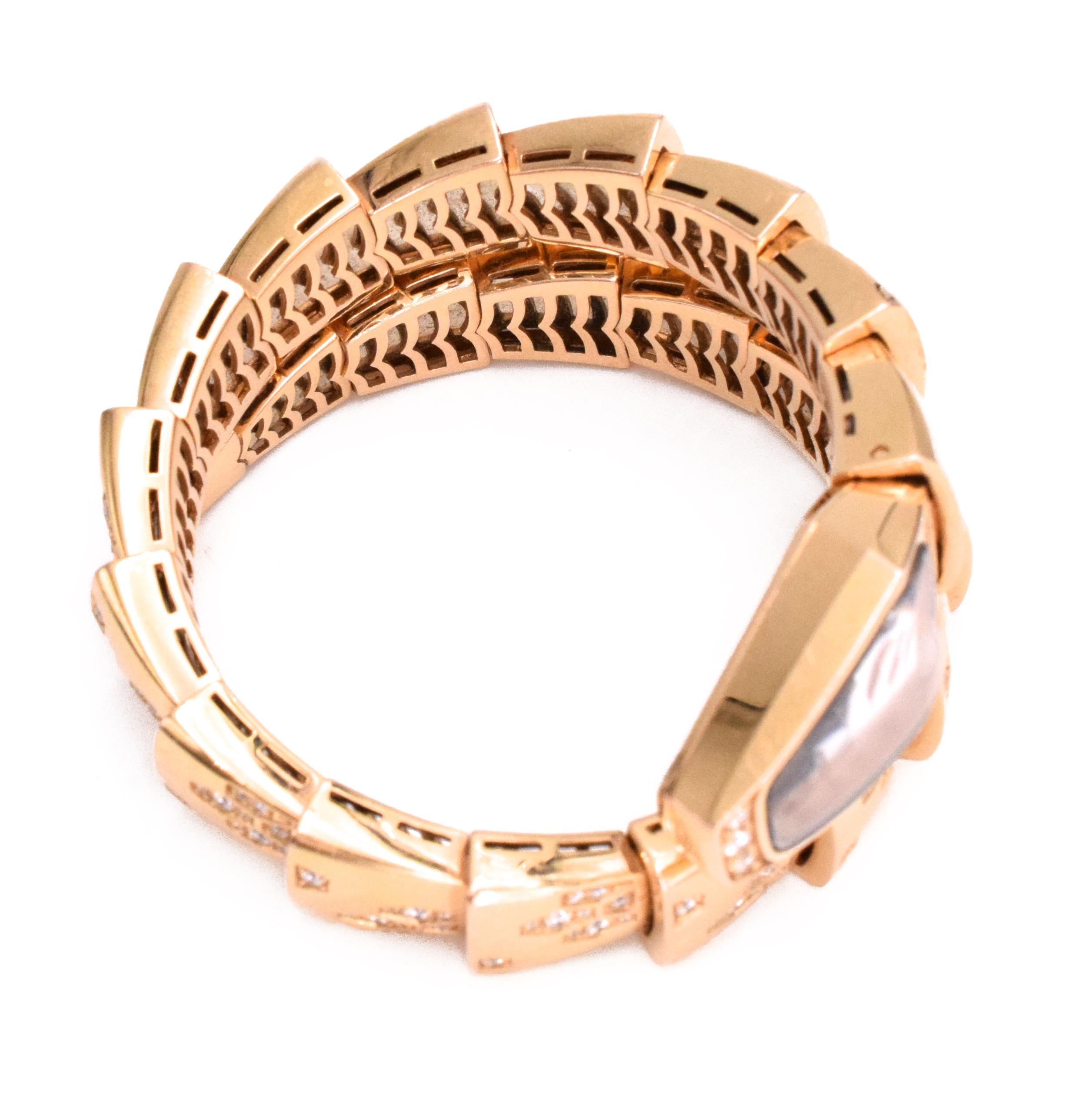 Taglio rotondo Orologio Bvlgari Tubogas Serpenti Donna in vendita