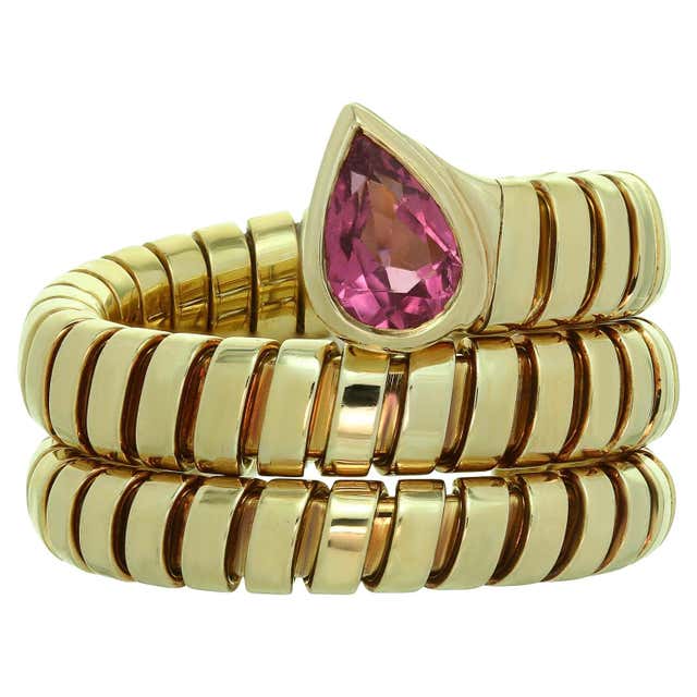 18 Karat Yellow Gold Italian Tubogas Style Ring For Sale at 1stDibs ...