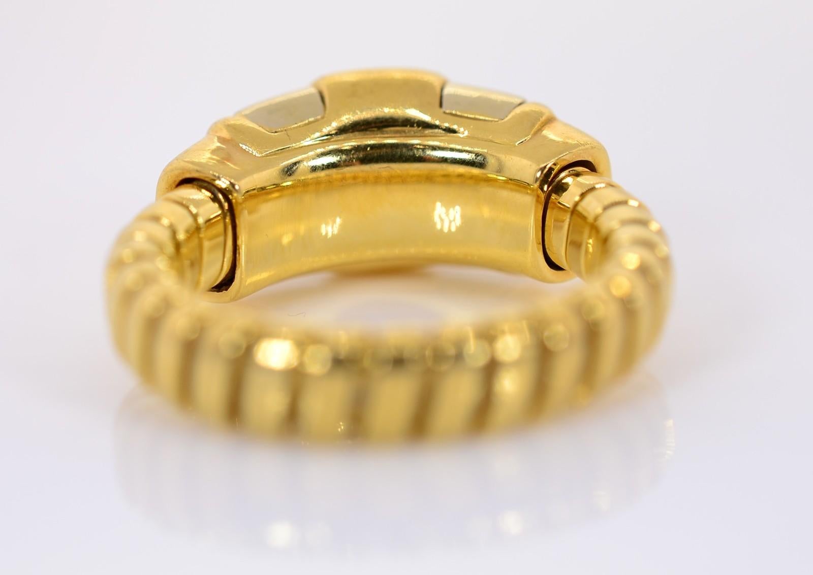 Women's Bvlgari Tubogas Tourmaline Gold Ring