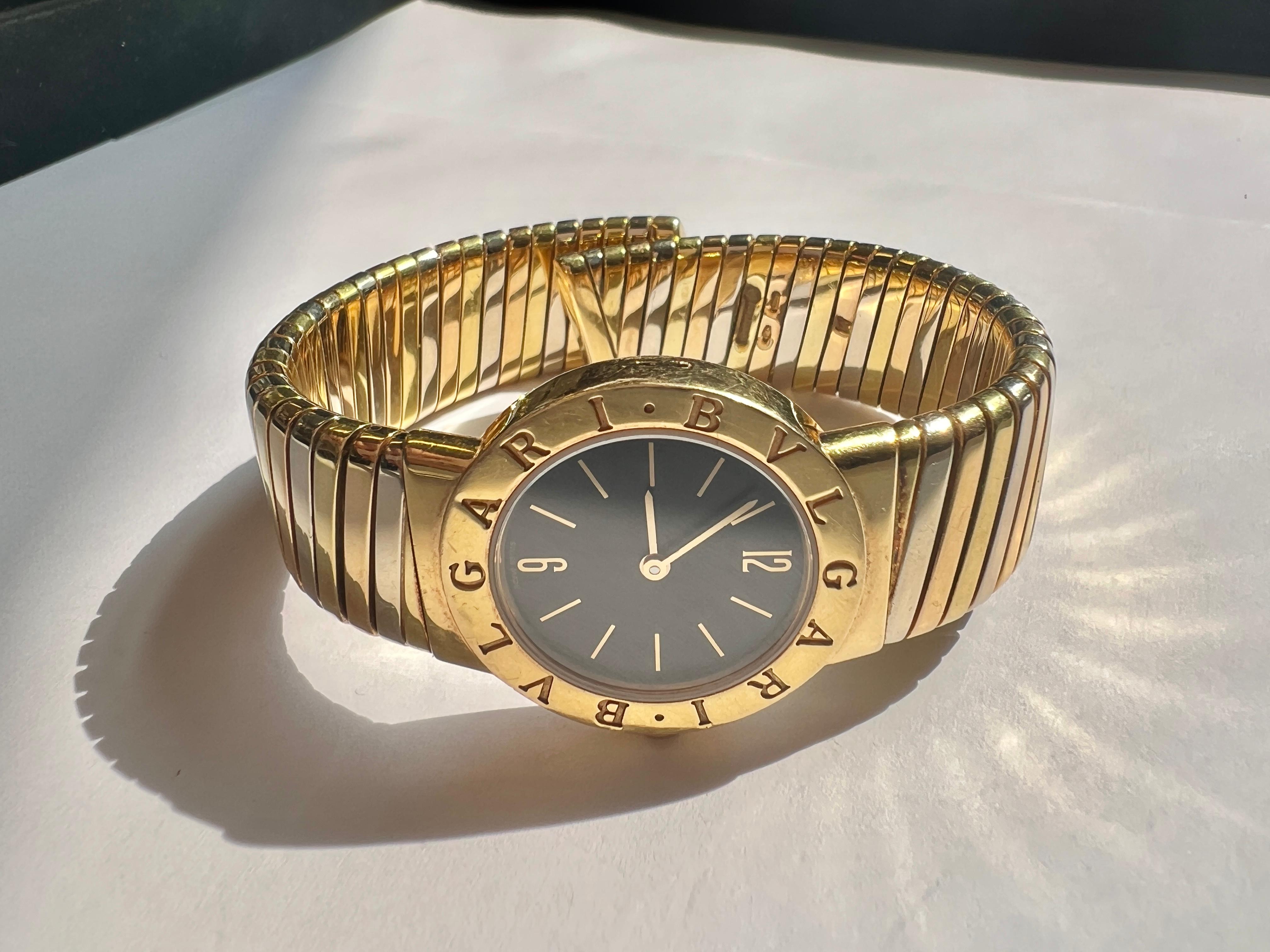 Reloj Bvlgari Tubogas Pulsera Oro Tricolor en Bueno estado para la venta en New York, NY