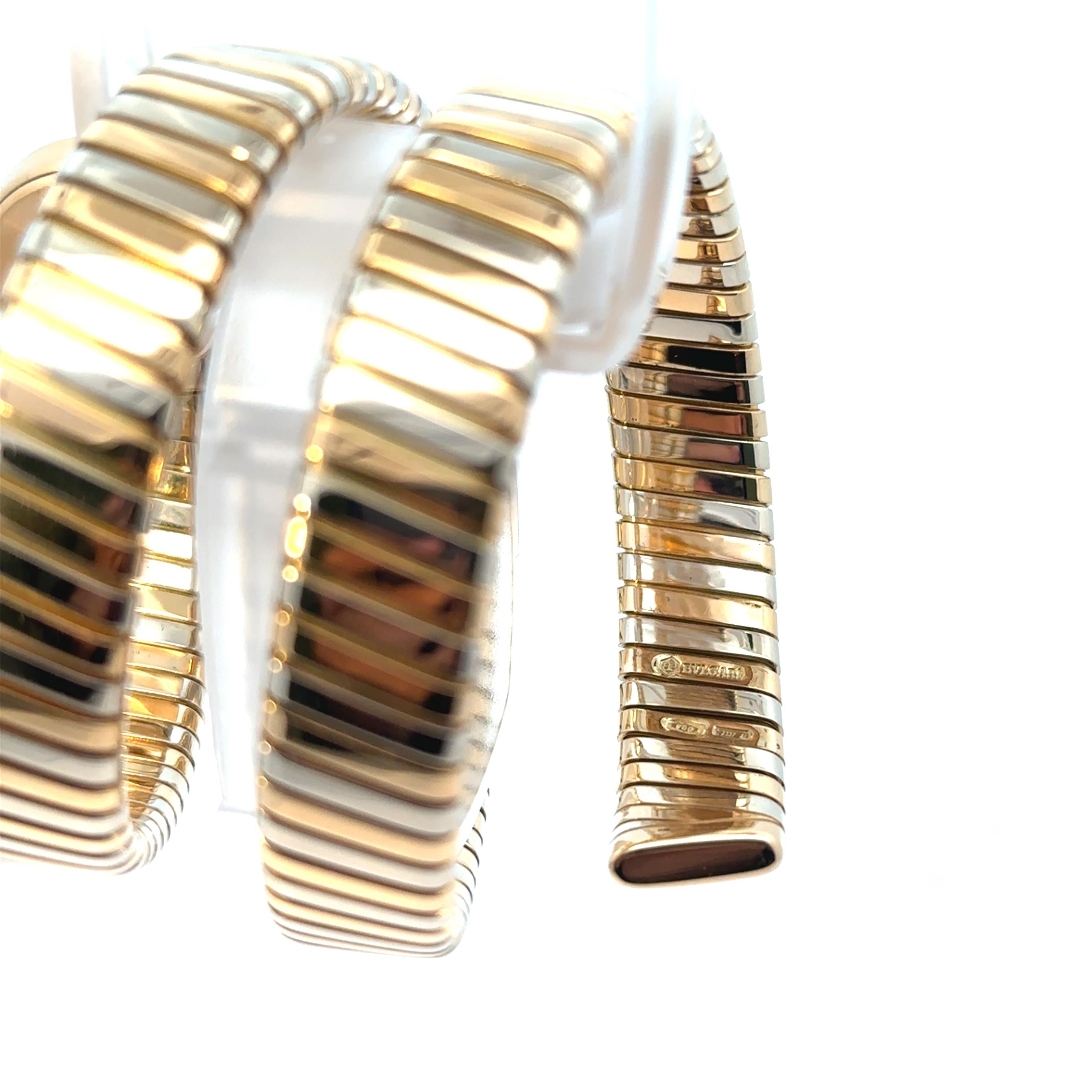 BVLGARI Montre Tubogas BB19 bicolore avec garantie ! en vente 4