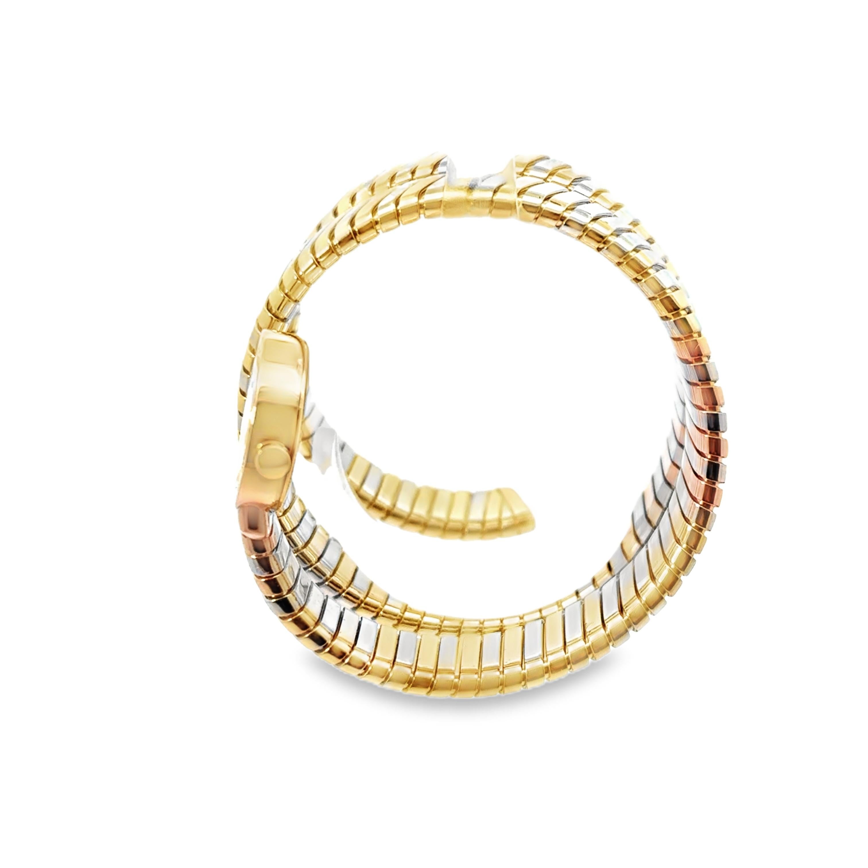 BVLGARI Montre Tubogas BB19 bicolore avec garantie ! en vente 5