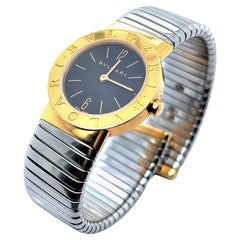 Bvlgari Tubogas Watch in Stainless Steel and 18 Karat Yellow Gold