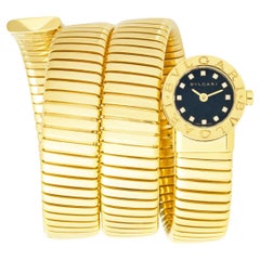 Bvlgari Tubogas Gelbgold Diamant-Zifferblatt BB191TG