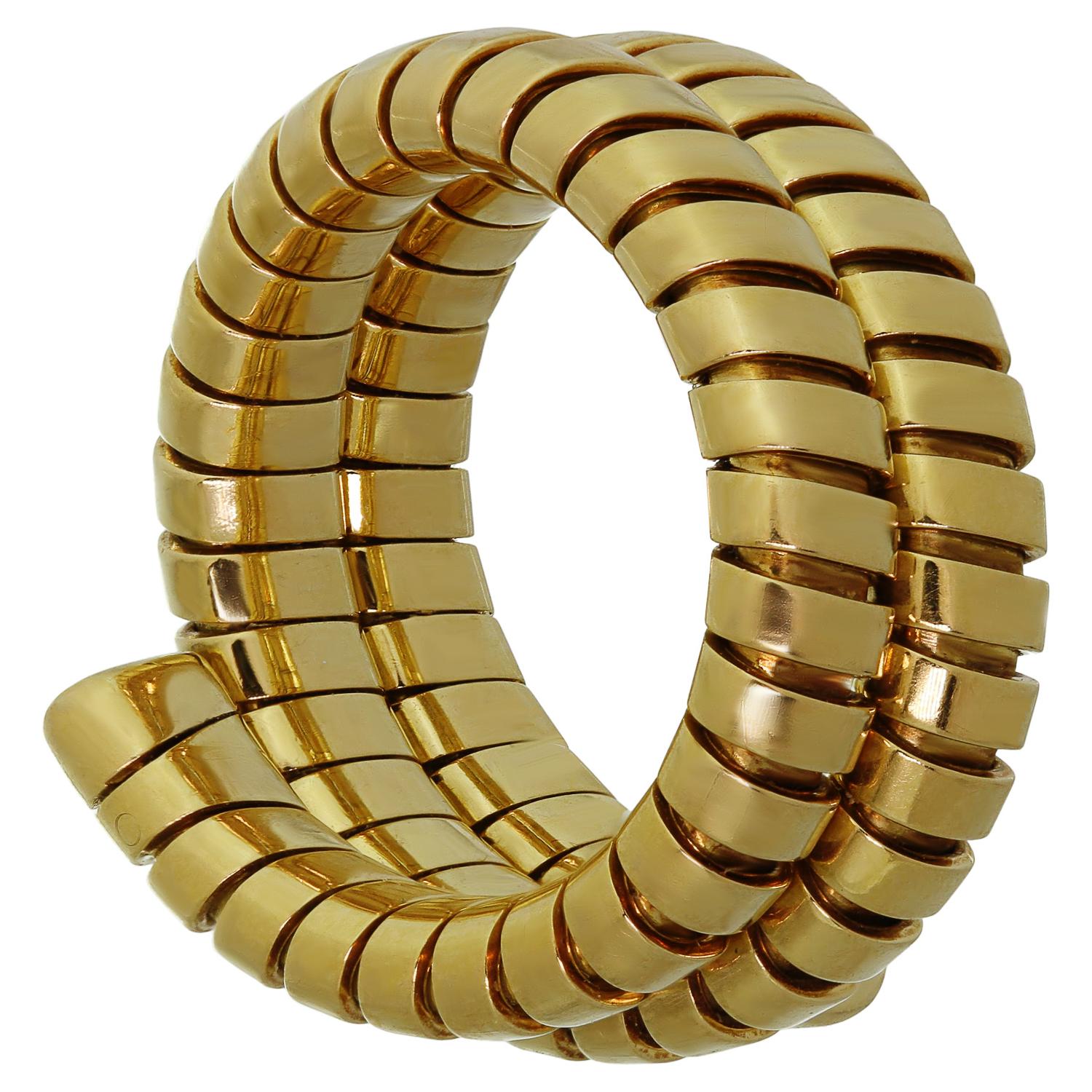 Women's Bvlgari Tubogas Yellow Gold Wrap Ring