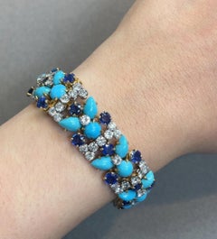 Bvlgari Turquoise Sapphire and Diamond Bracelet